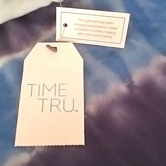 Sweatpants Jogging Tie-Dyed Light Blue Drawstring Cord and Cuffs Women's… - Picture 5 of 7